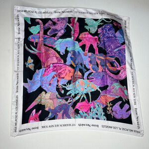 NIB RARE Irene Neuwirth Ltd Edition Silk Scarf Animal Safari By Aaron Morse